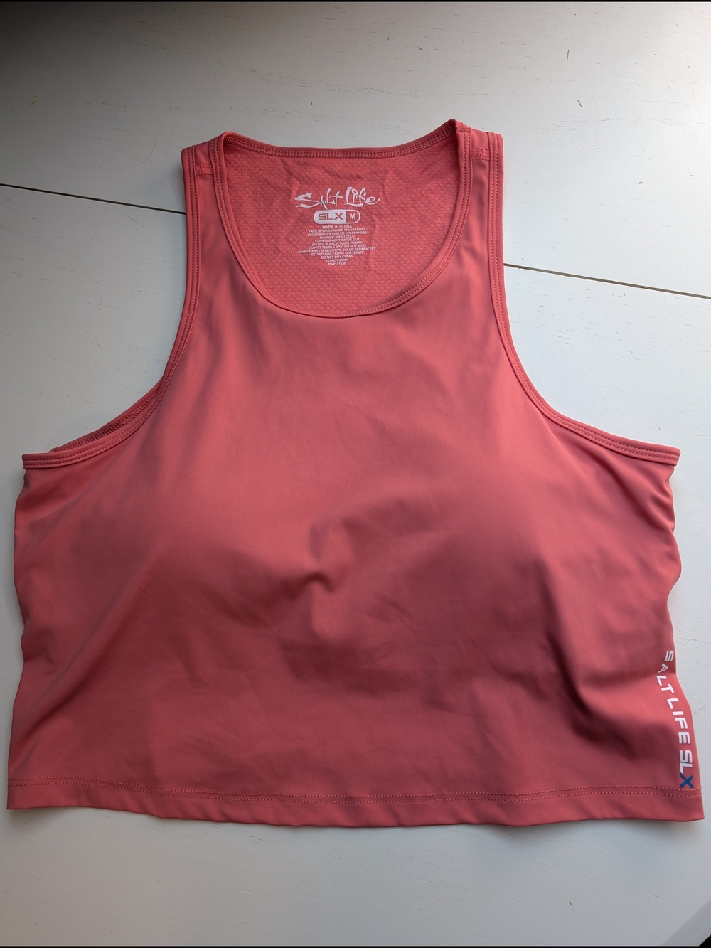 Salt Life Pink Performance Swim Crop Tank - Women's
